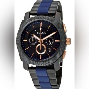 Fossil blue and gunmetal grey  Machine Chronograph Men's Watch